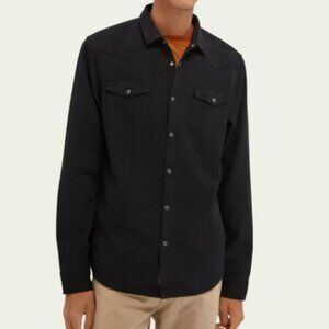 Scotch & Soda Western-style Denim BLACK Men's Shirt Medium